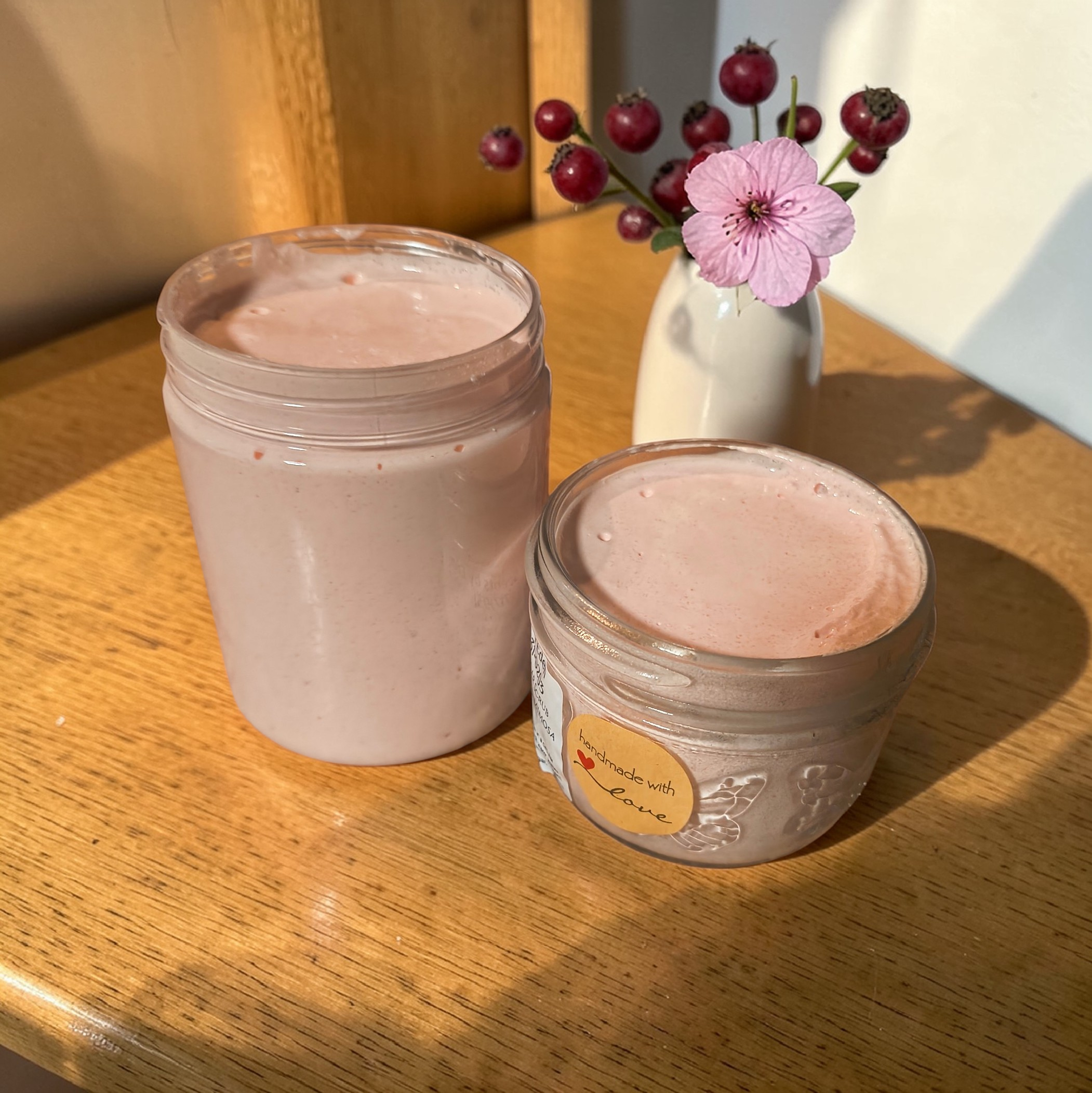 Pink berries and Mimosa Whipped Sugar Scrub