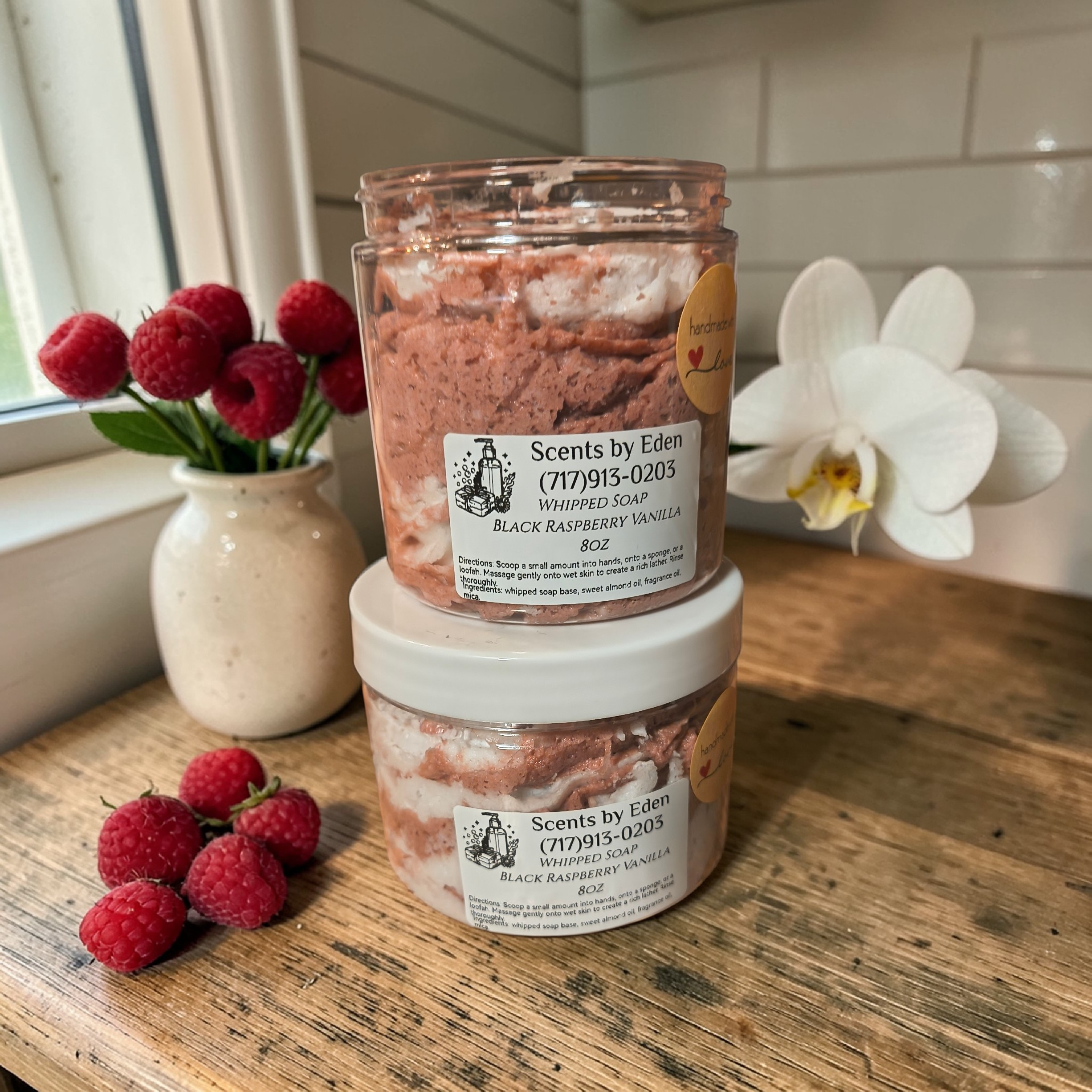 Black Raspberry & Vanilla Whipped Soap